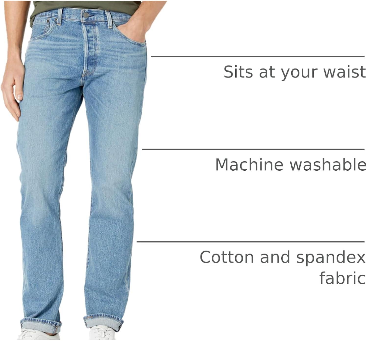 Light Blue High Rise Cotton Denim Straight Leg Jeans