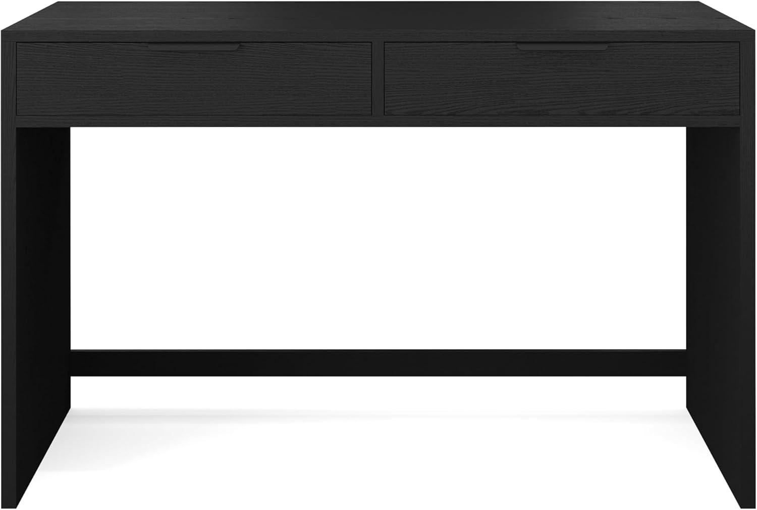 Martha Stewart Kayden Home Office Modular 2 Drawer Desk in Black with Oil Rubbed Bronze Hardware