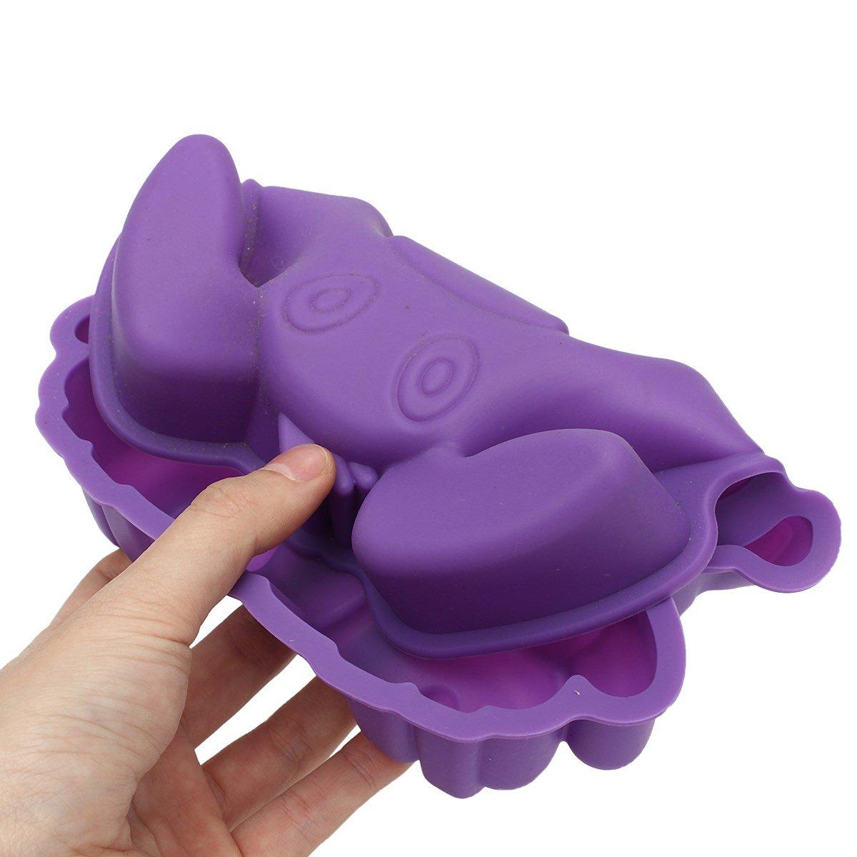 Dog Baking Mold Dog Non-stick Silicone Pan Mold for Cake, Muffin, Loaf, Bread, Toast, Mousse, Scone (Random Color)