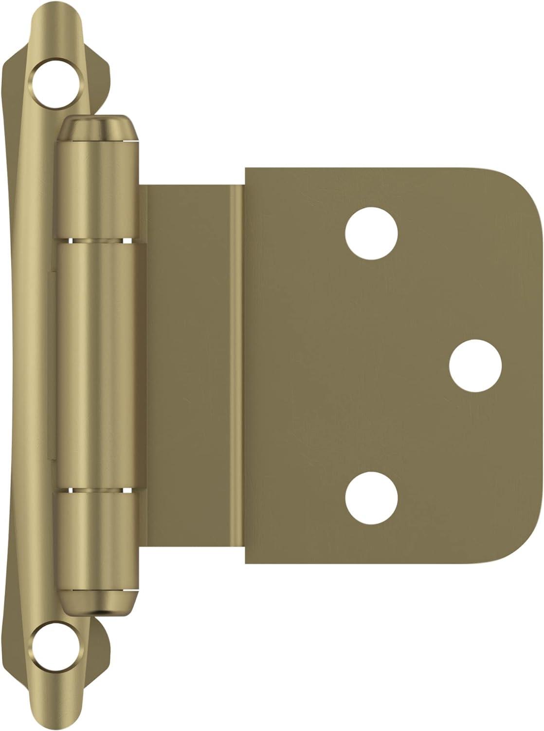 Golden Champagne 3/8 Inch Inset Self-Closing Cabinet Hinge