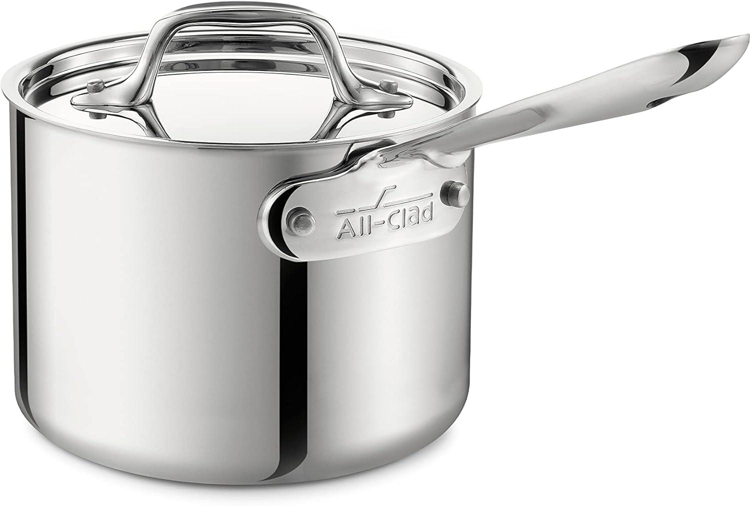 All-Clad 1.5 Quart Stainless Steel Sauce Pan with Lid