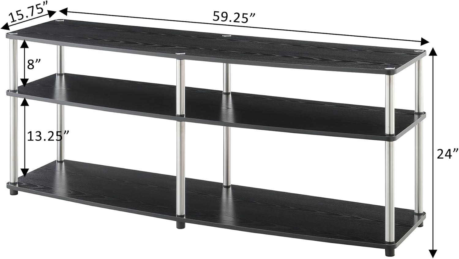 Designs2Go 3 Tier 60 inch TV Stand, Black