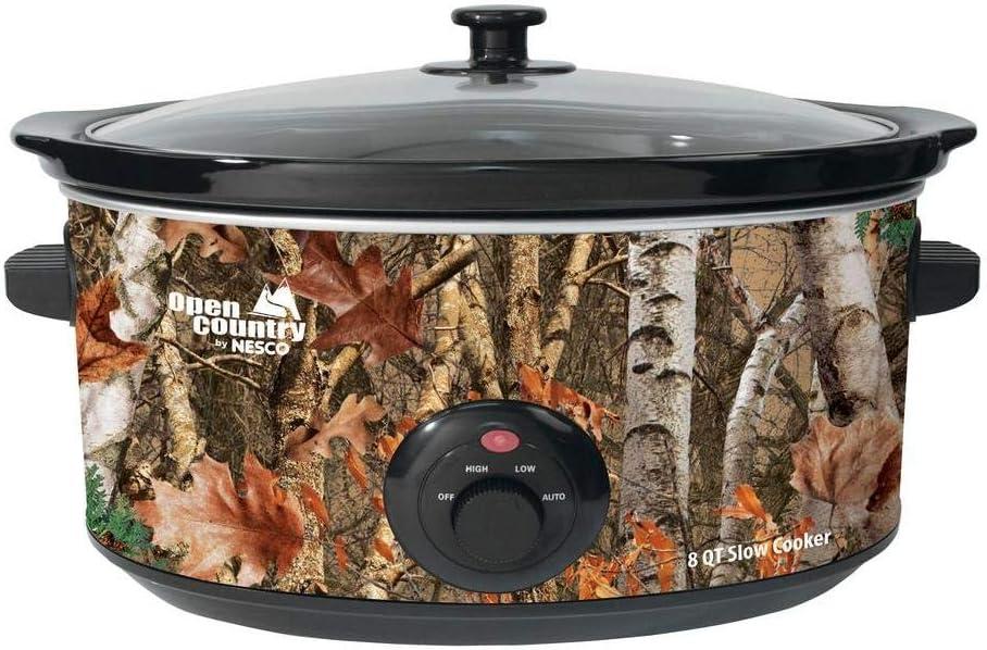 Open Country SC-8017 Slow Cooker, 8 quart, Woodland Birch Camo