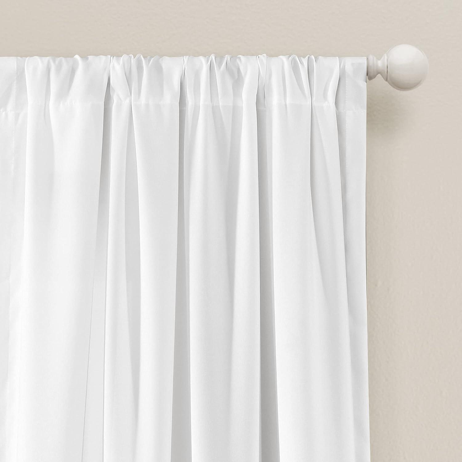 Polyester Semi Sheer Curtain Pair