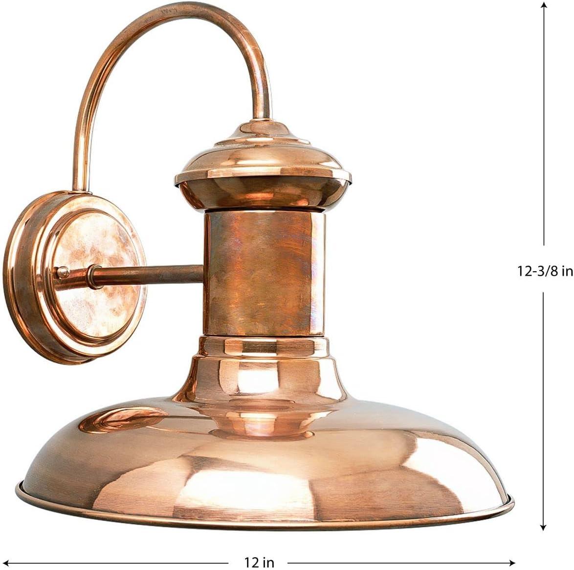 Progress Lighting Brookside 1-Light 12" Copper Wall Lantern