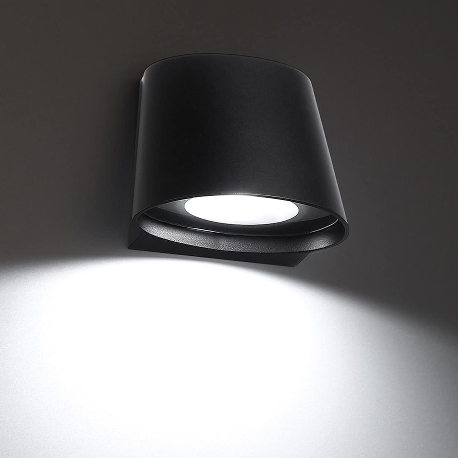 WAC Lighting Mod 7" 1-Light LED Aluminum Indoor and Outdoor Wall Light in Black