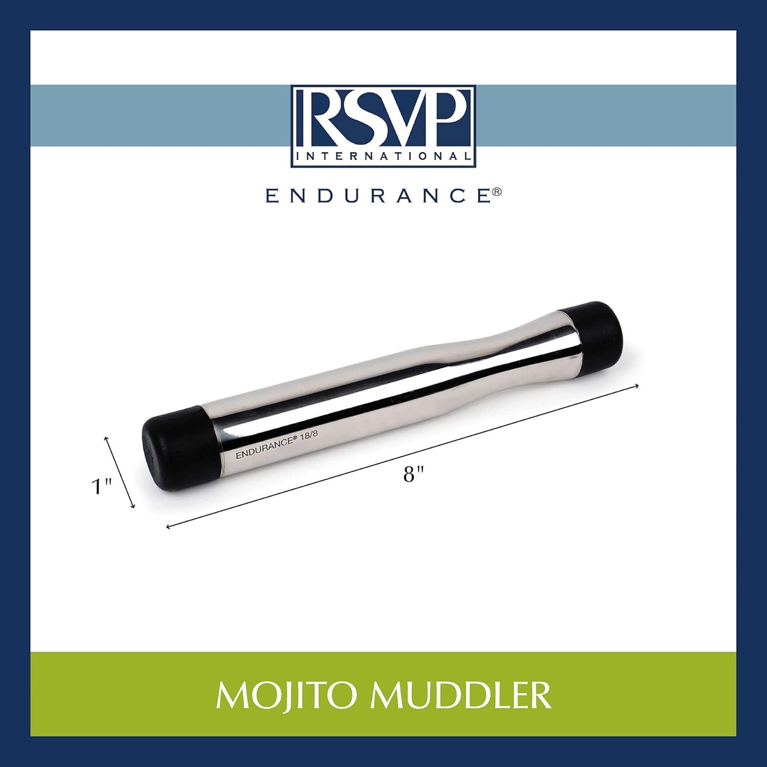 Stainless Steel and Santoprene Mojito Muddler