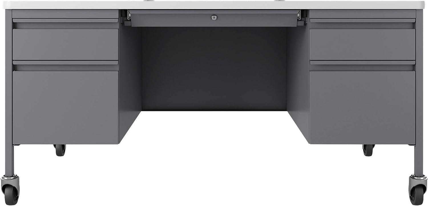 Fortress Steel Rectangular Teacher Desk