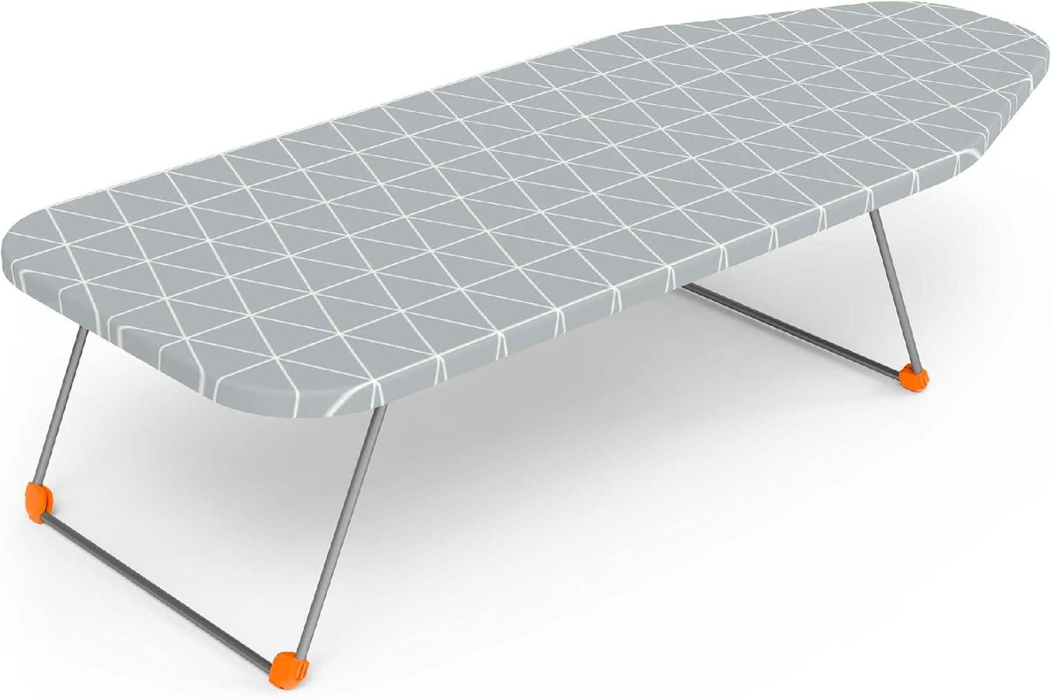 happhom 12 x 30 Tabletop Ironing Board Cover with Elasticized Edges, Fits Small, Table Top and Mini Boards