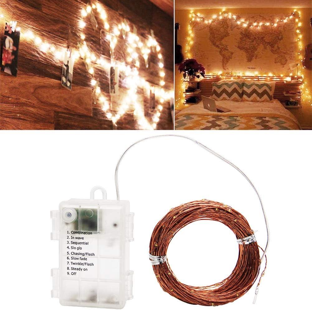 Twinkle Star 300LED 99FT Copper Wire String Lights Battery Operated 8 Modes Fairy Lights with Remote Waterproof Fairy String Lights for Outdoor Christmas Lights Wedding Party Decoration Warm White
