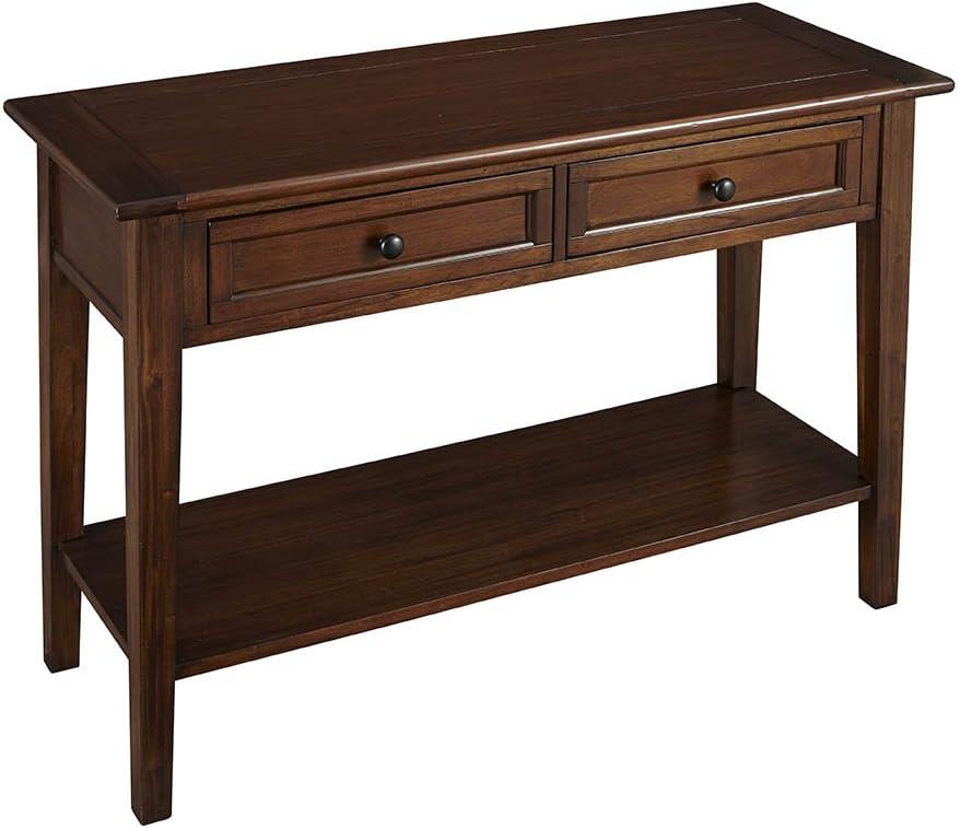 HomeStock 2 Drawer Sophisticated Simplicity Sofa Table With Shelf