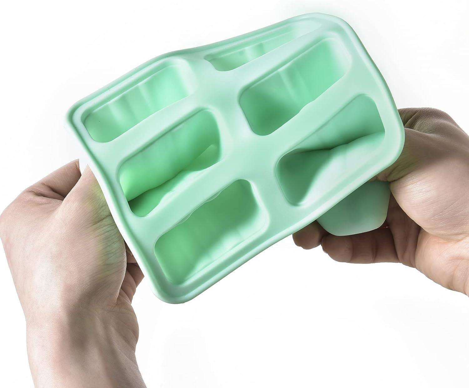 JUNYUI 6 Pieces Silicone Ice Reusable Easy Release Ice Make Ice Cube Mold Mint Green One Size