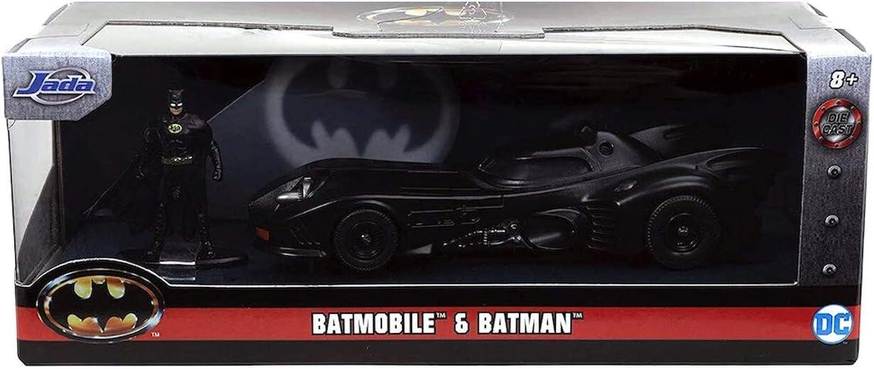 Batman Jada Toys 1989 Batmobile and BatmanAction Figure Accessories (1.65") with 1:32 Scale Die-Cast Vehicle