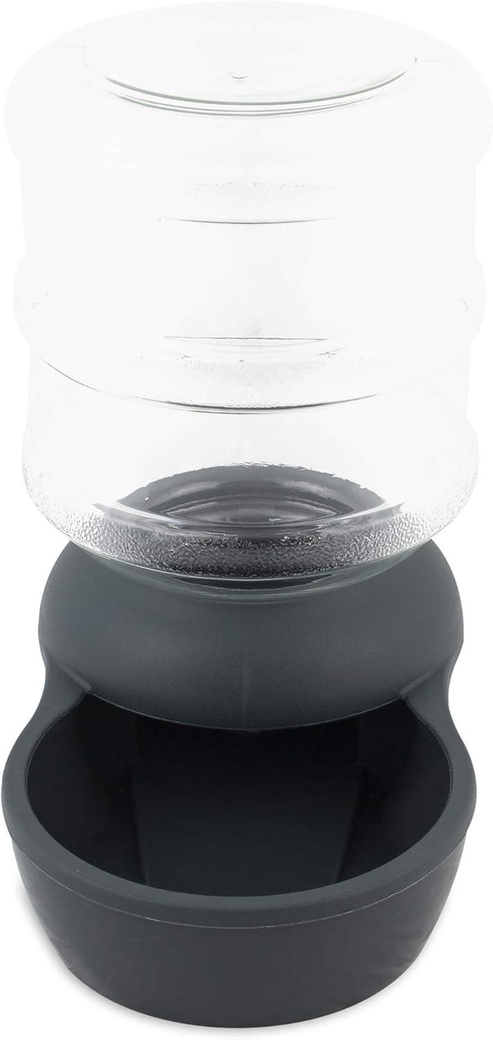 Aspen Pet Lebistro Gravity Waterer Water Bowl Station for Cats and Dogs, 2.5 gallon, Black