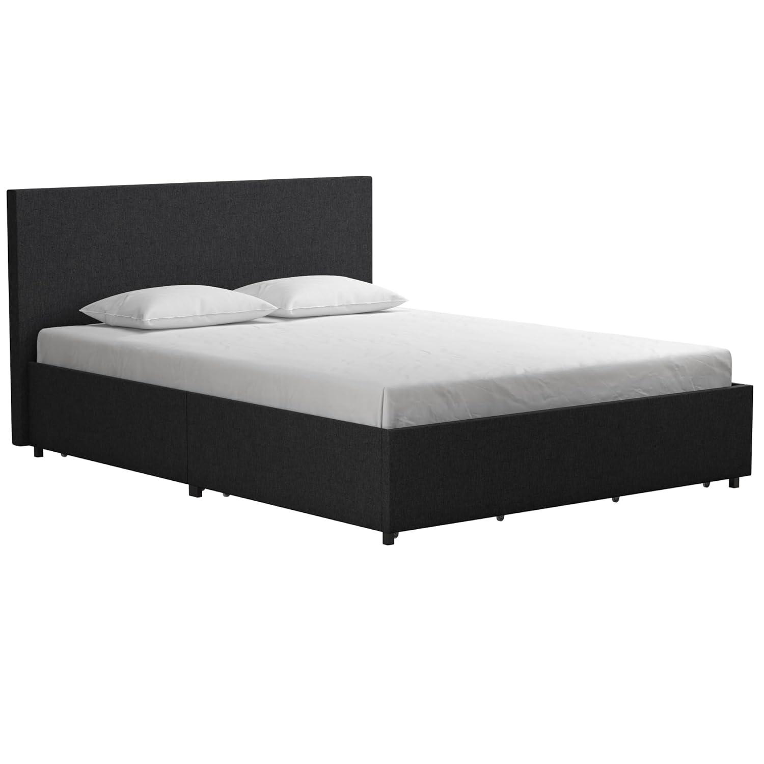 Novogratz Kelly Upholstered Unfinished Platform Storage Bed