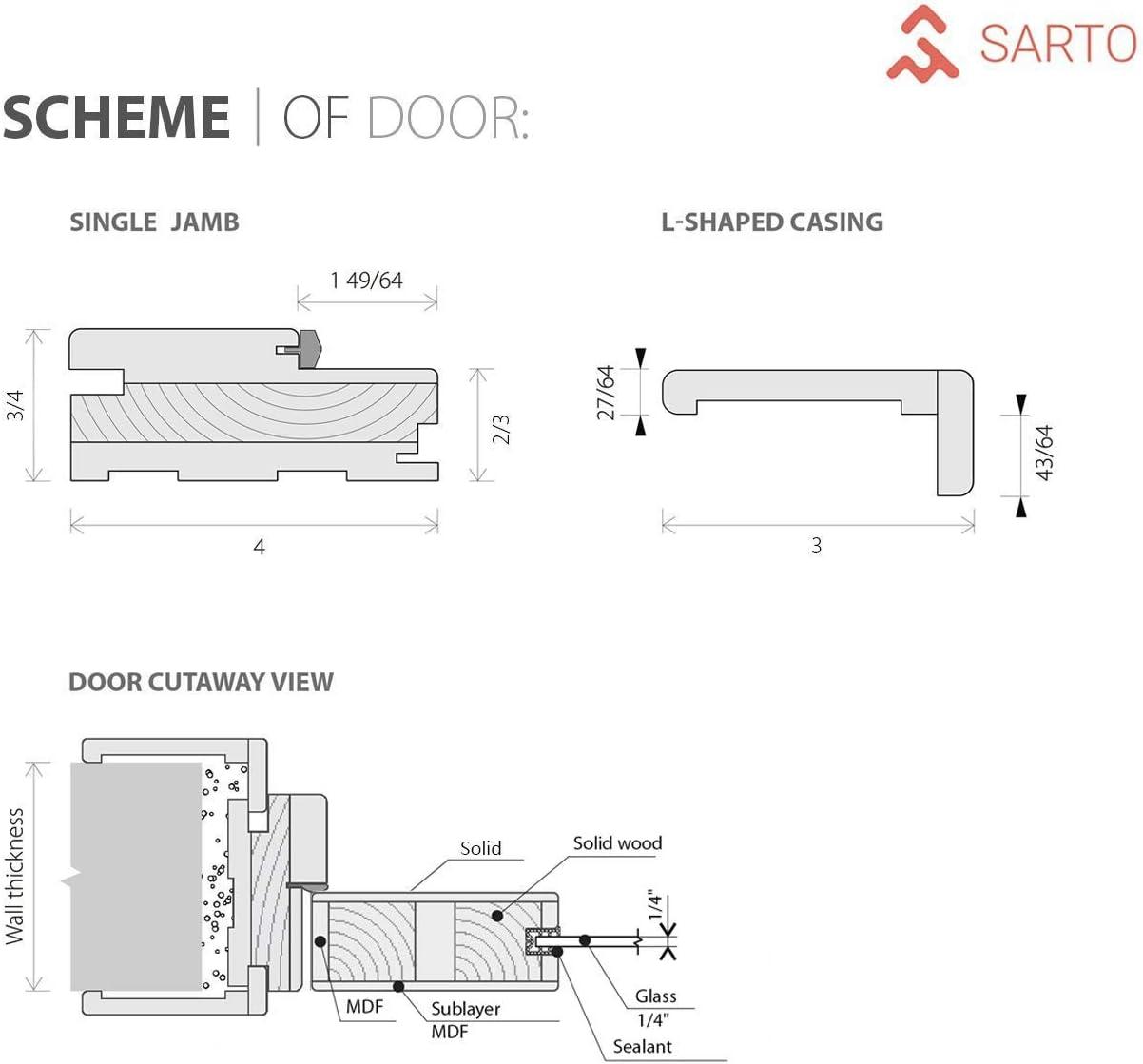 SARTODOORS Planum Frosted Glass French Doors