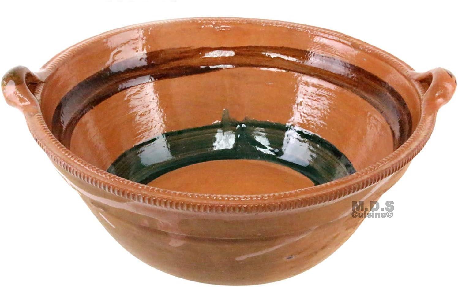 Cazuela De Barro 11.5” Mexican Clay Traditional Casserole Decorative Artisan Artezenia