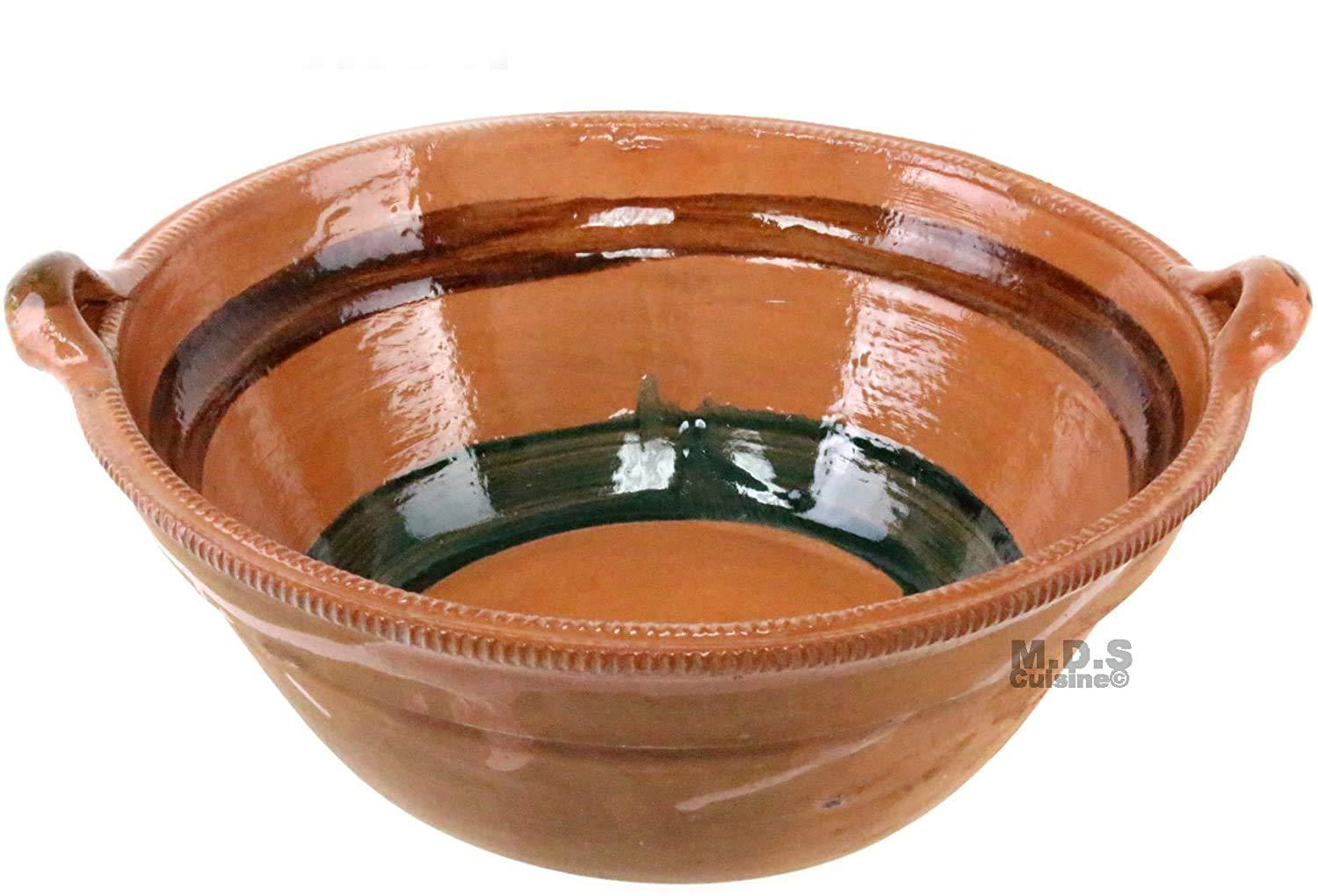 Cazuela De Barro 11.5” Mexican Clay Traditional Casserole Decorative Artisan Artezenia