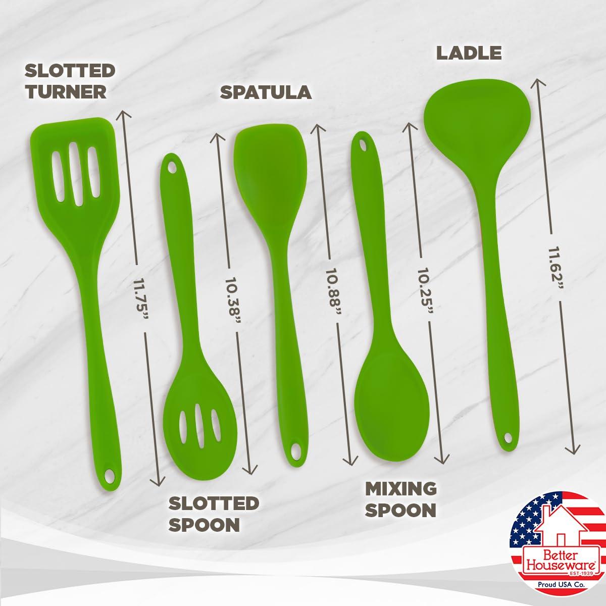 Chef Smart 5 Piece Multi-function Silicone Kitchenware Set Lime