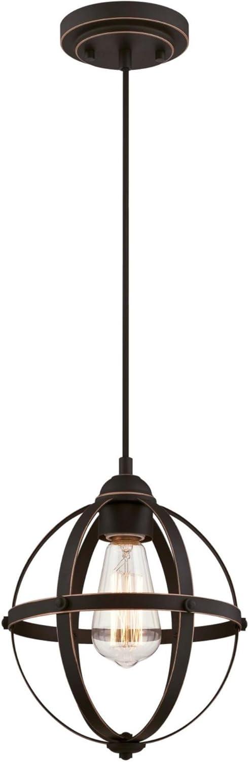Westinghouse Lighting  Stella Mira One-Light Indoor Mini Pendant - 1-Light Oil Rubbed Bronze With Highlights