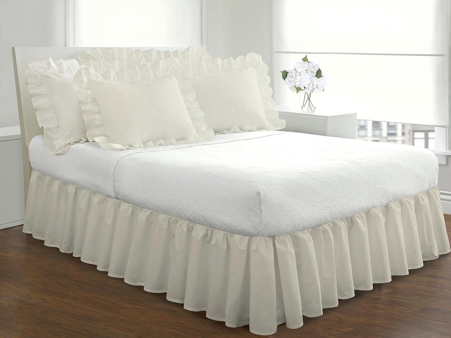 Ruffled Poplin Collection with Bed Skirts and Shams, sold separately