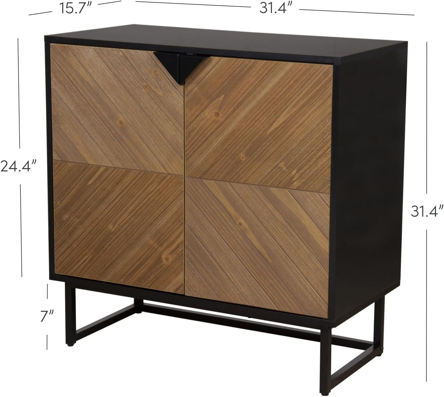 Enloe Wood 2 Door Storage Cabinet - Nathan James