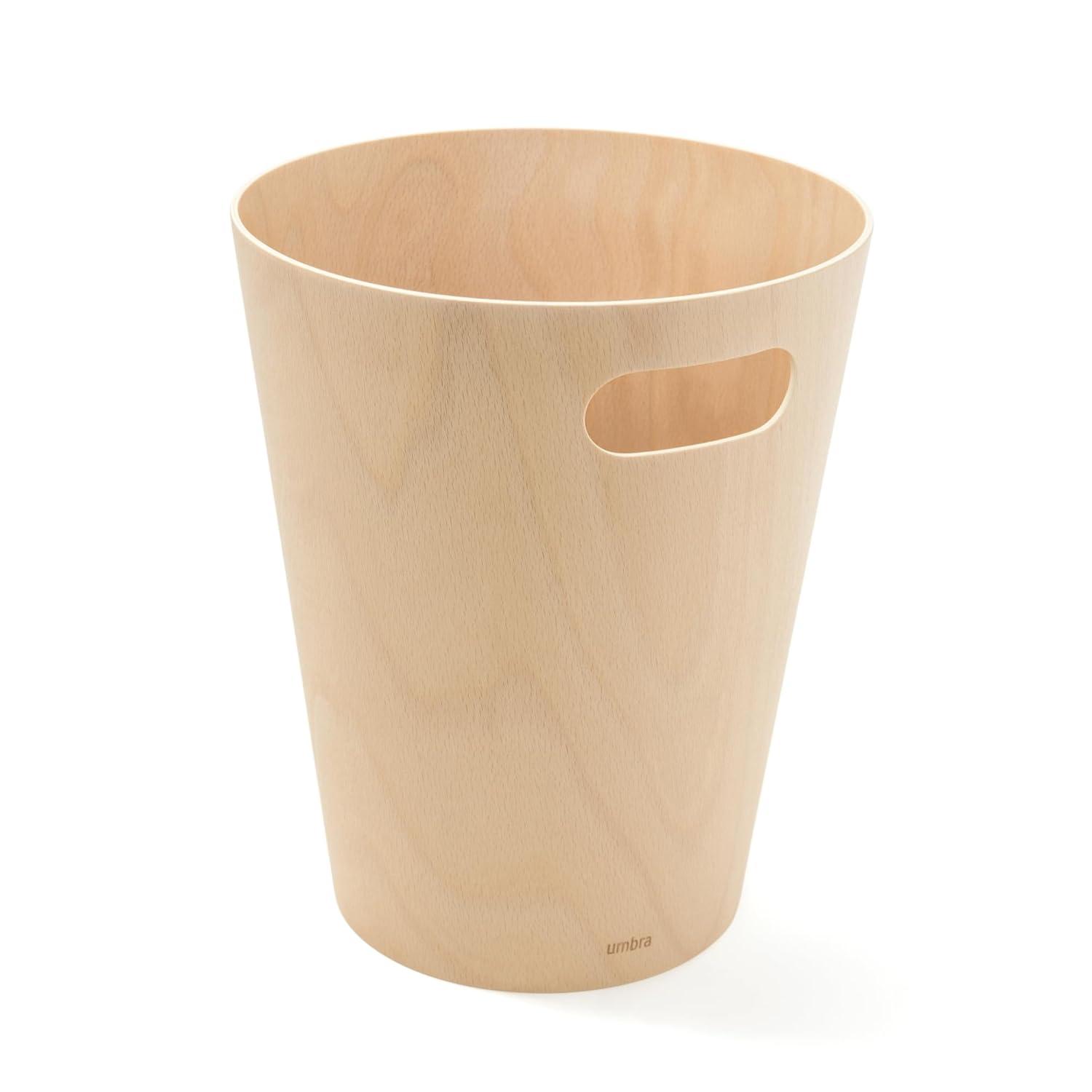 Umbra Woodrow Manufactured Wood Open Waste Basket - 2.25 Gallons