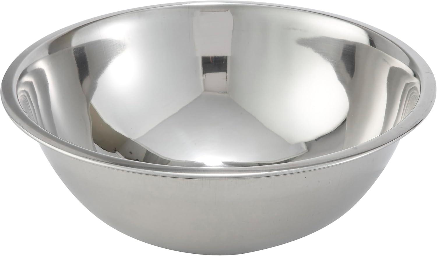 Winco Mixing Bowl, Economy, Stainless Steel, 8 Quart