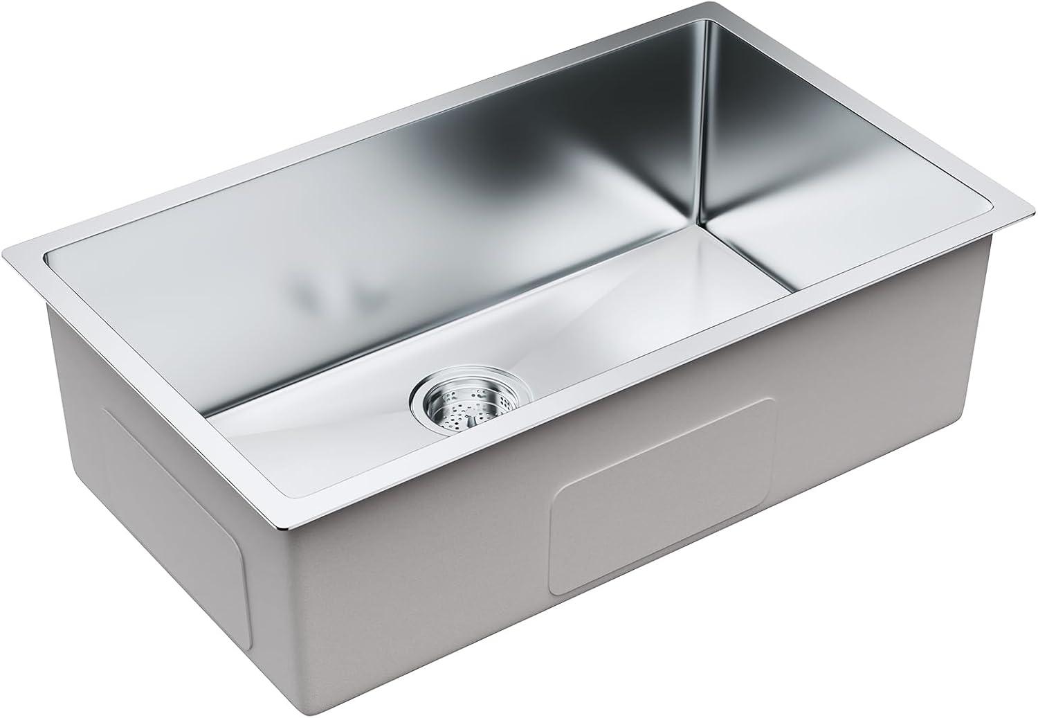 30'' L Undermount Single Bowl Stainless Steel Kitchen Sink