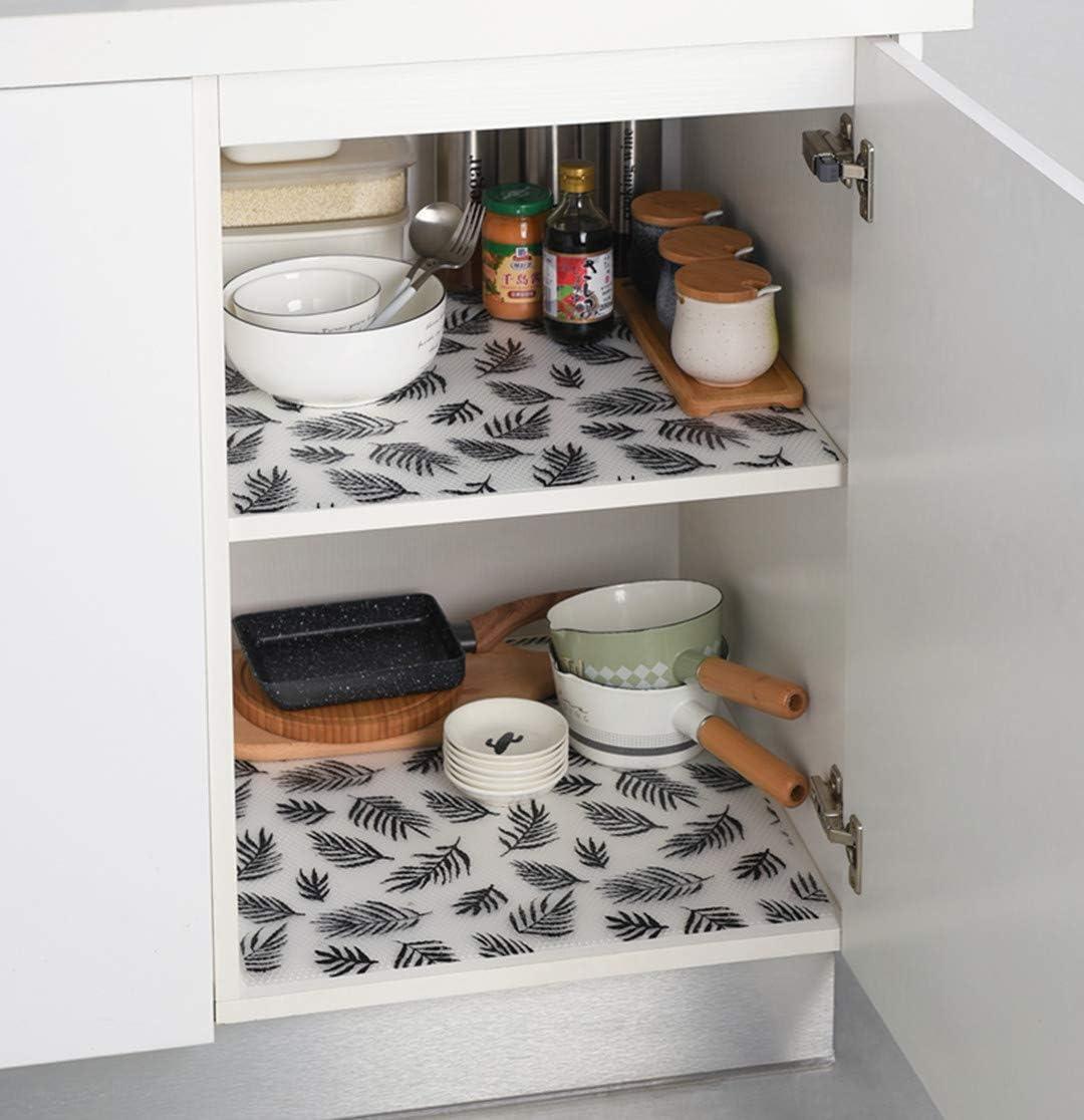 Austok Shelf Liner for Kitchen Non-Adhesive Drawer Liner for Cabinets Non-Slip Fridge Liner Pad Waterproof Oil Proof Cupboard Mat Ideal for Pantry Washable and Reusable