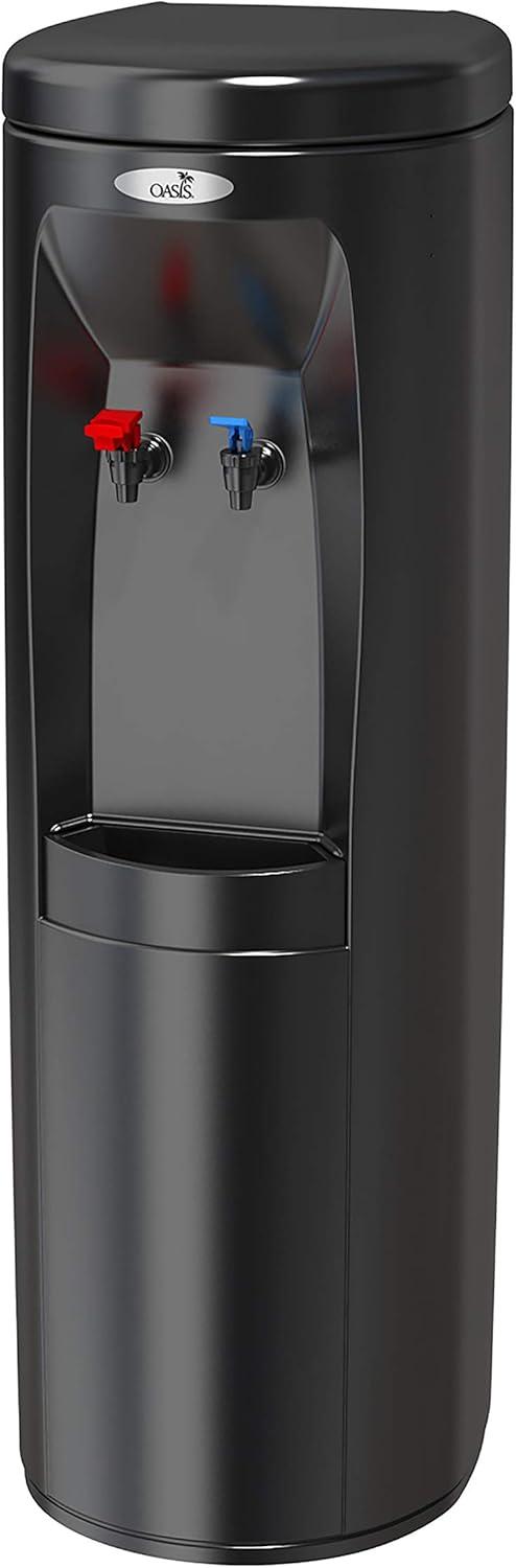 Black Polyethylene Hot and Cold Water Dispenser