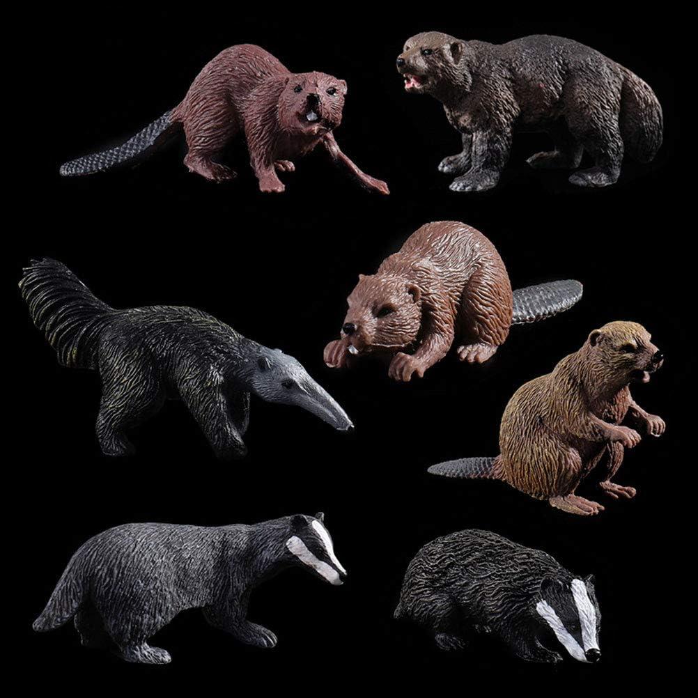 Hand-Painted Realistic Animal Figures Set of 7