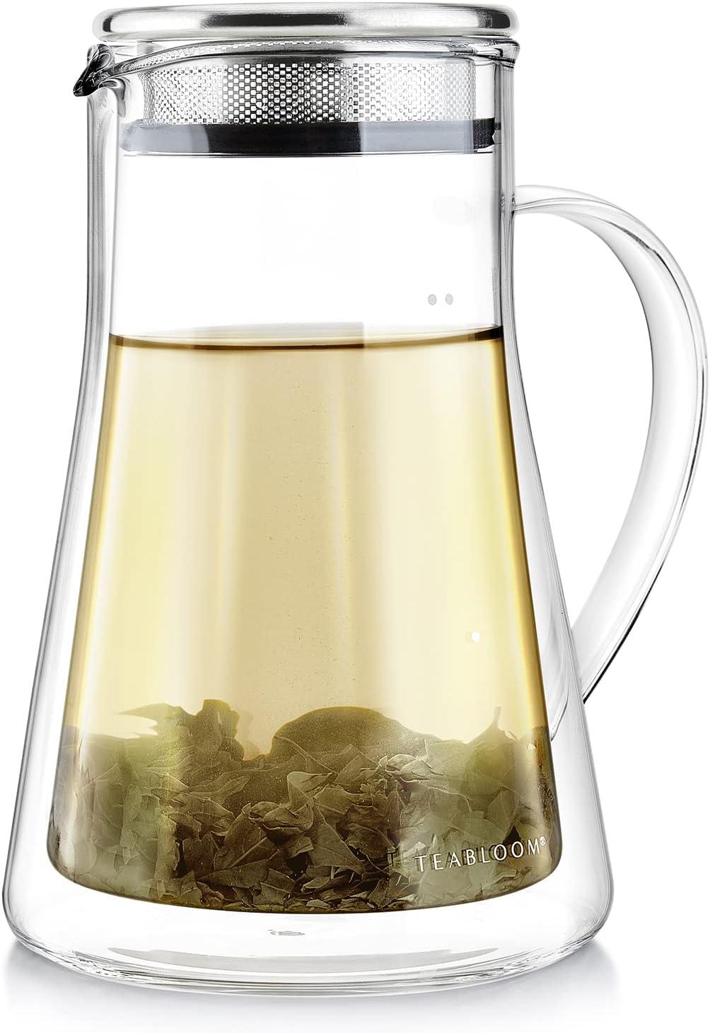 Milano Double-Walled Glass Teapot with Stainless Steel Filter Lid