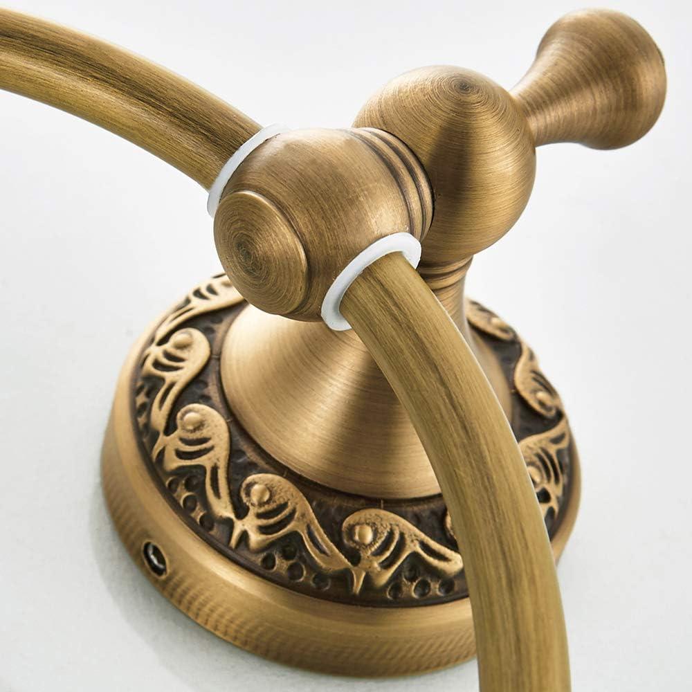 Leyden Polished Gold Towel Ring, Bathroom Hand Towel Holder Wall Mounted Gold Towel Rack Round