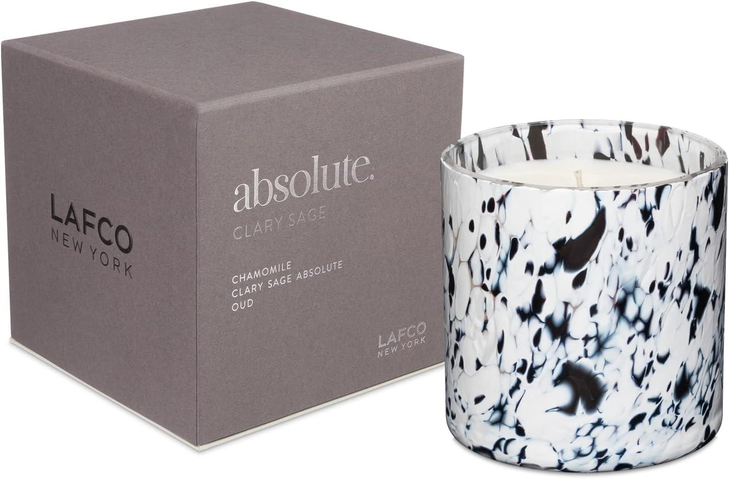 Hand-Blown Glass Clary Sage Scented Soy Candle