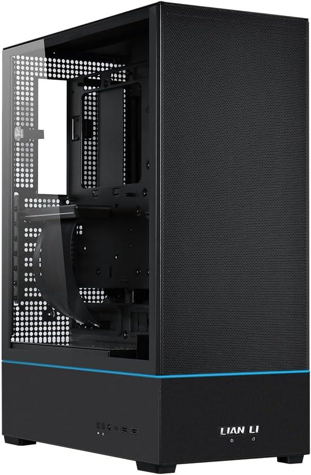 Lian Li  Black Steel & Tempered Glass ATX Mid Tower Computer Case