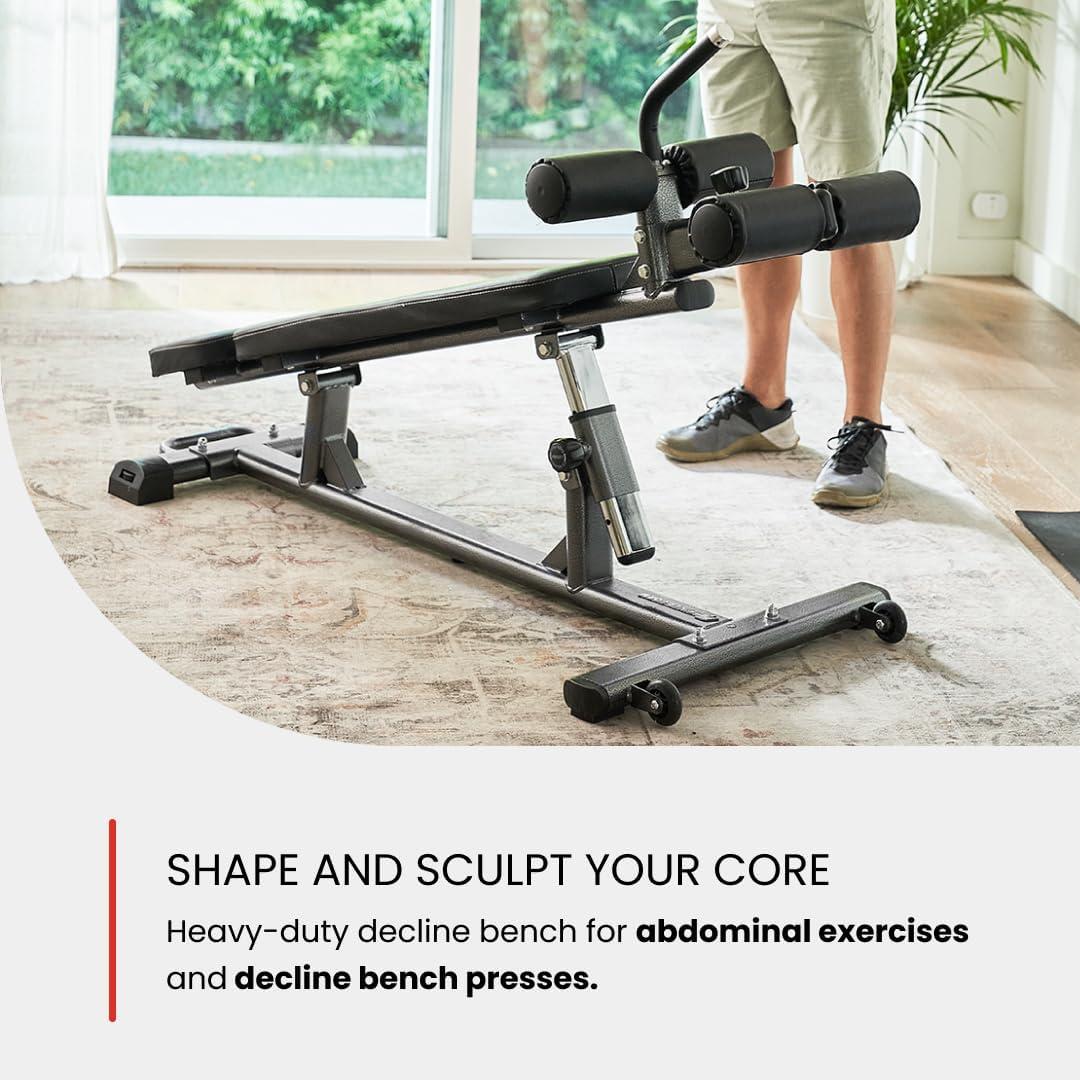 Adjustable Black Steel Decline Sit-Up and Ab Bench