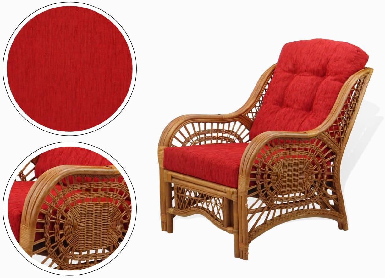 Bay Isle Home™ Malibu Lounge Set Of 4: 2 Natural Rattan Wicker Chairs, Loveseat And Coffee Table W/Glass Handmade, Natural Color
