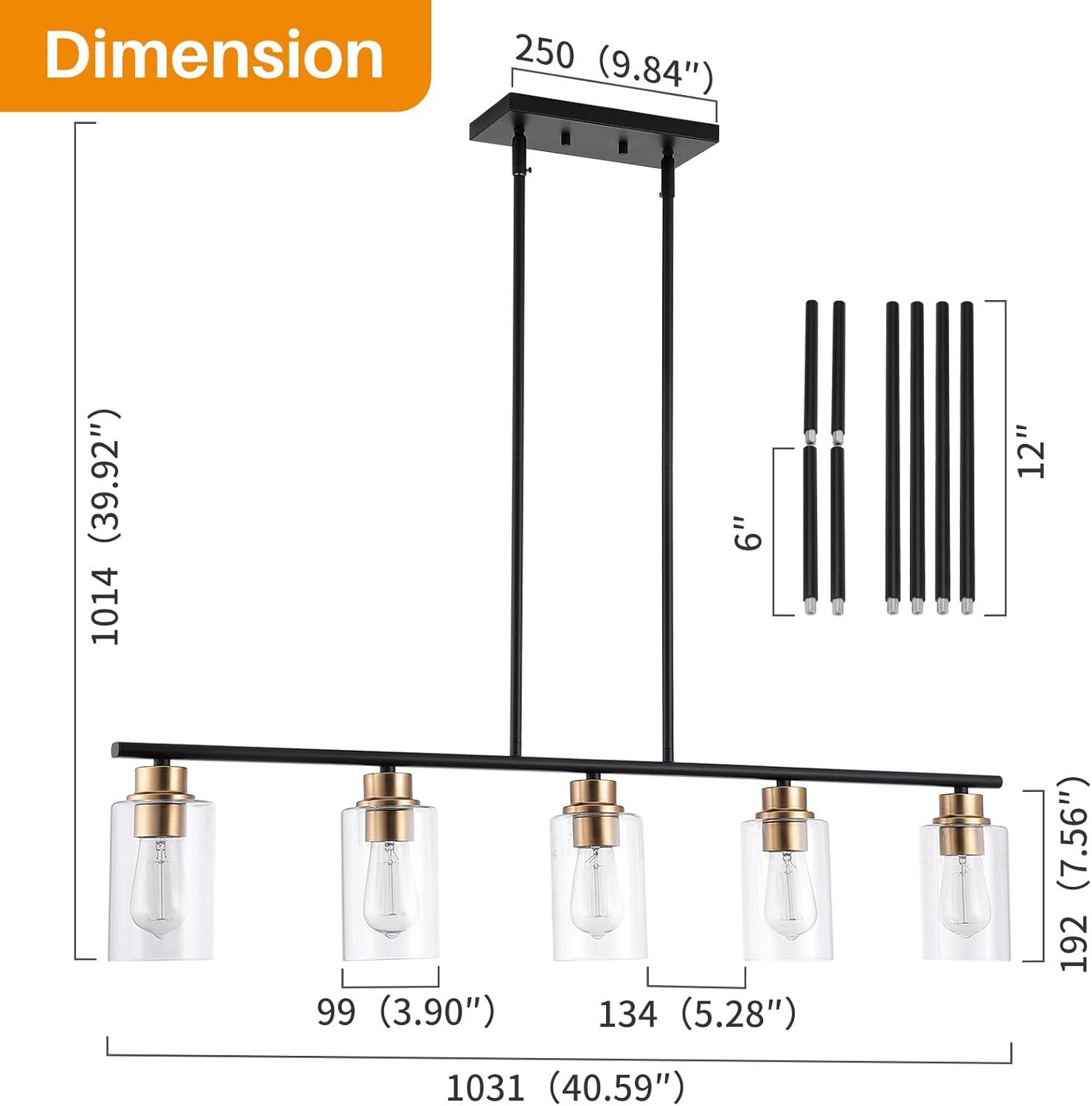 Lafrance 5 - Light Kitchen Island Pendant