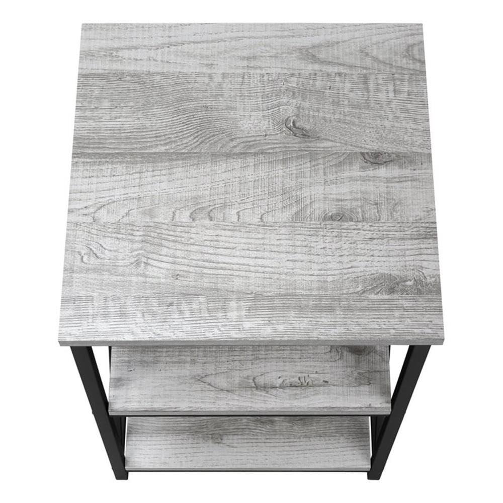 Longshore Tides Accent Table, Side, End, Nightstand, Lamp, Living Room, Bedroom, Metal, Laminate