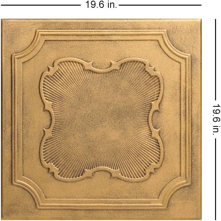 A La Maison Ceilings Coronado 1.6 ft. x 1.6 ft. Polystyrene Glue-up Ceiling Tile (Set of 48)