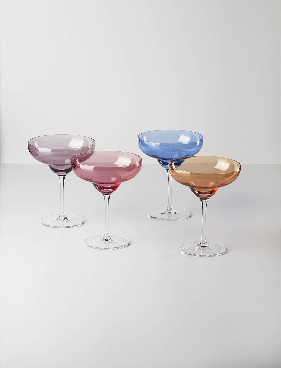 Oneida 4pc 10oz True Colors Margarita Cocktail Glass Set