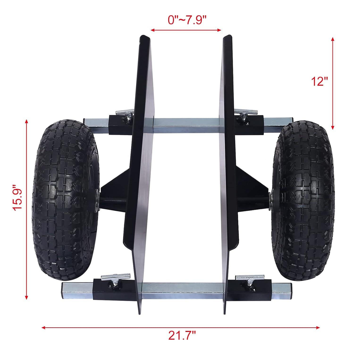 Holaki Heavy Duty Panel Dolly, Adjustable Panel Dolly, Pneumatic Wheels 600-Lb. Capacity Door Dollys with 10inch Pneumatic Wheels for Moving
