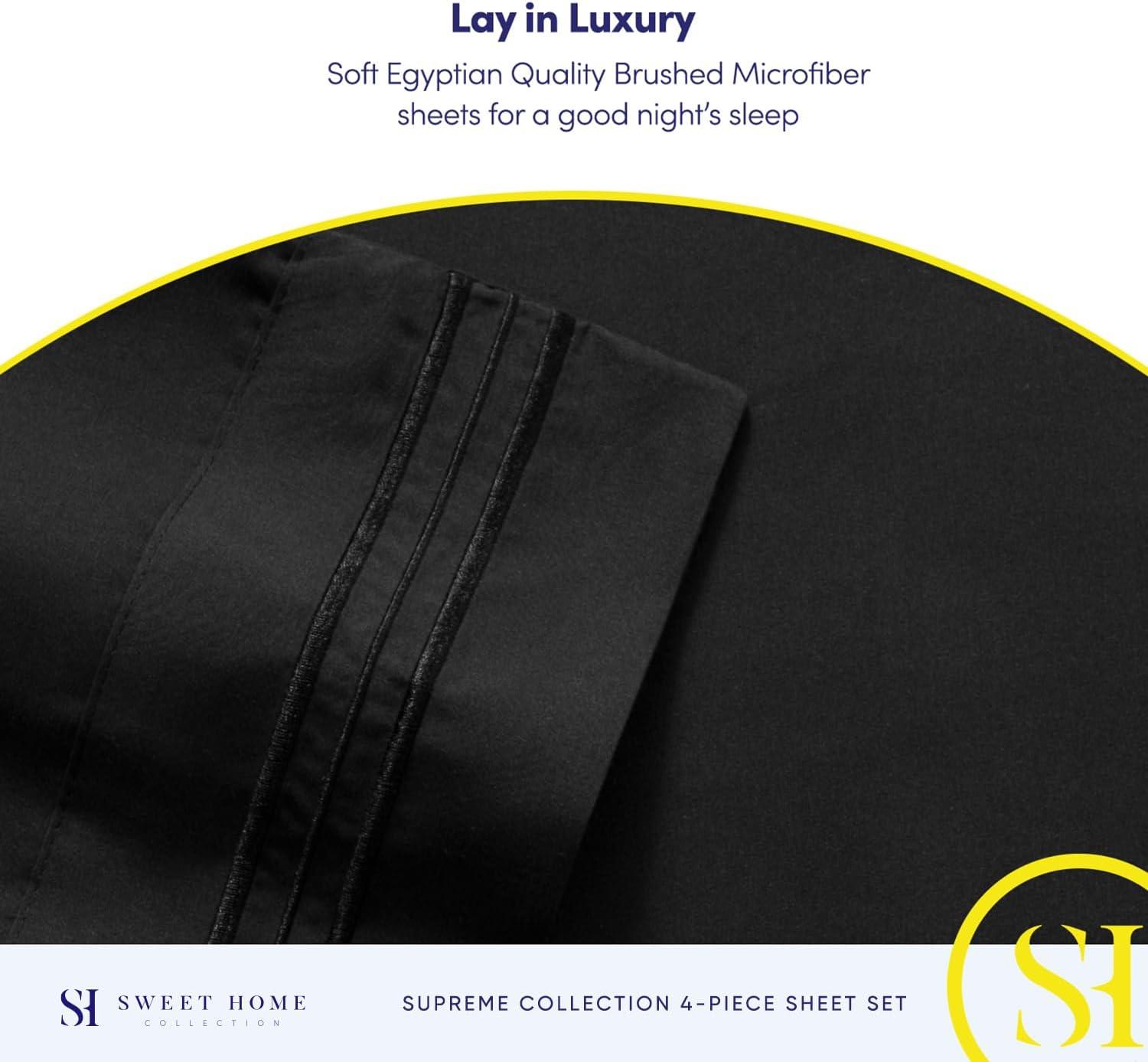 Luxurious Soft Solid 1800 Series Microfiber Sheet Set