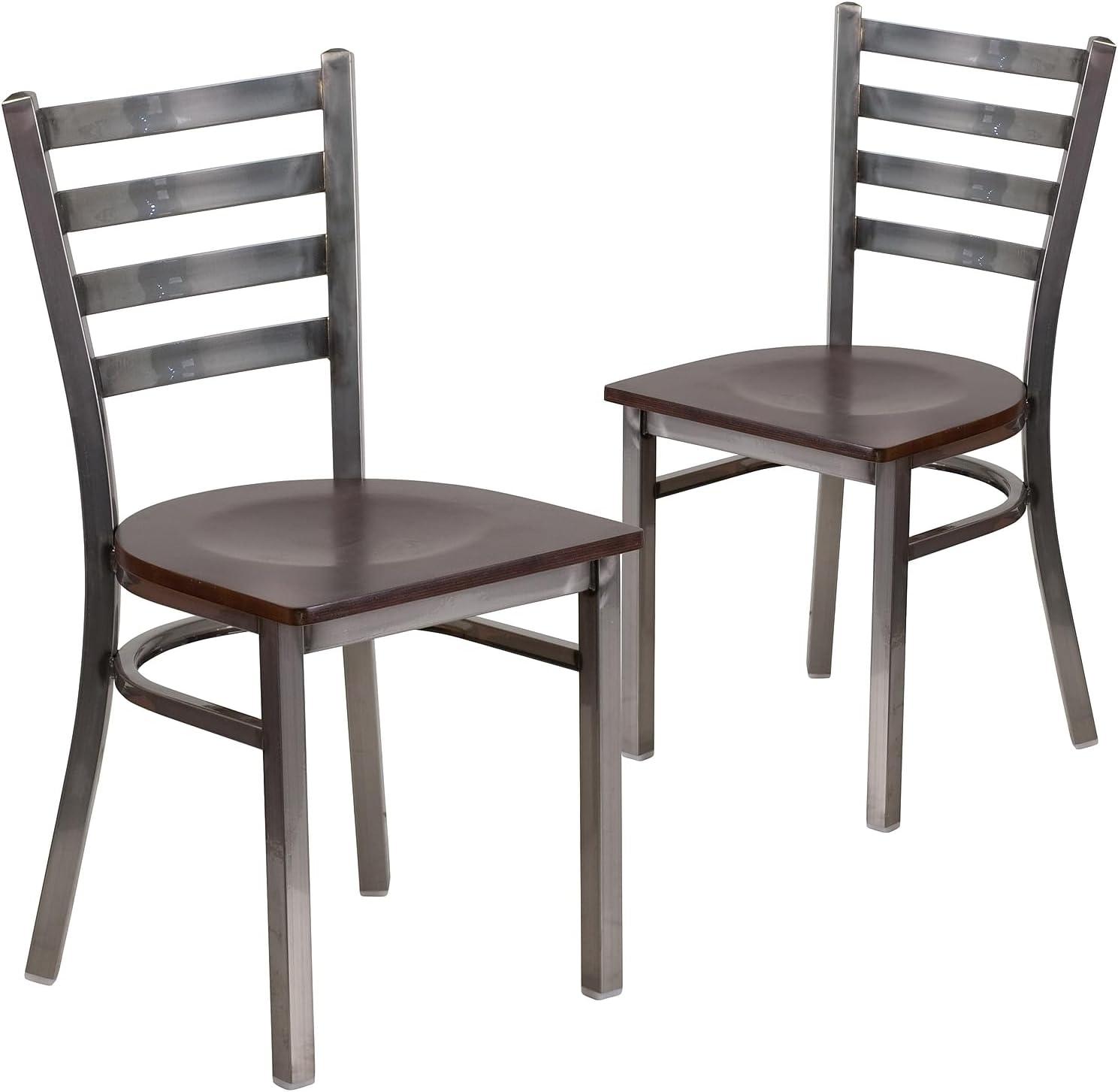 Flash Furniture Kendall Clear Coated Ladder Back Metal Restaurant Chair