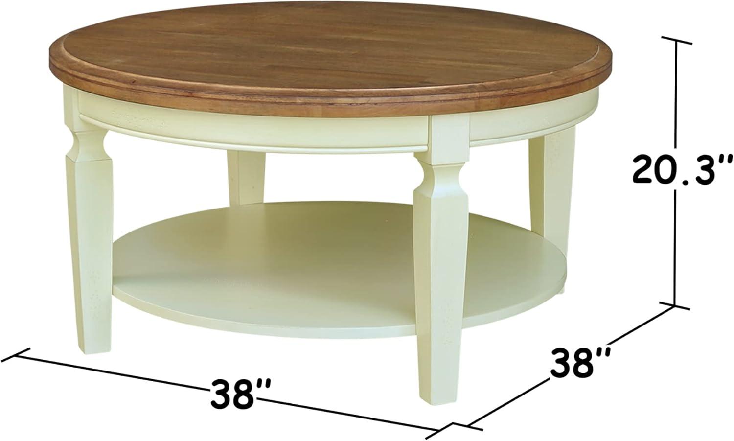 International Concepts Vista Solid Wood Round Coffee Table
