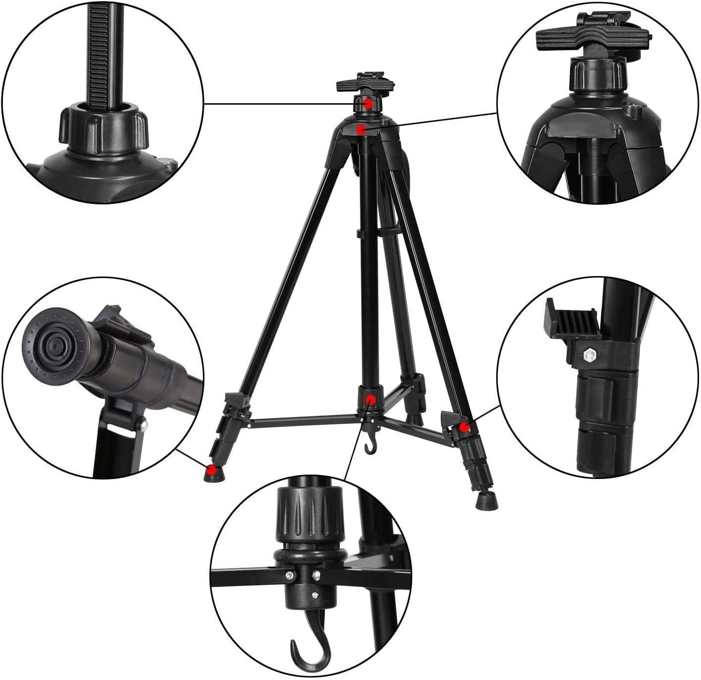 Easel Stand IMAGE Aluminum Metal Tripod Field Easel Adjustable Height 21 to 66 Inches Lightweight and Durable Artist Easel with Portable Bag for Floor/Table-Top Drawing and Displaying