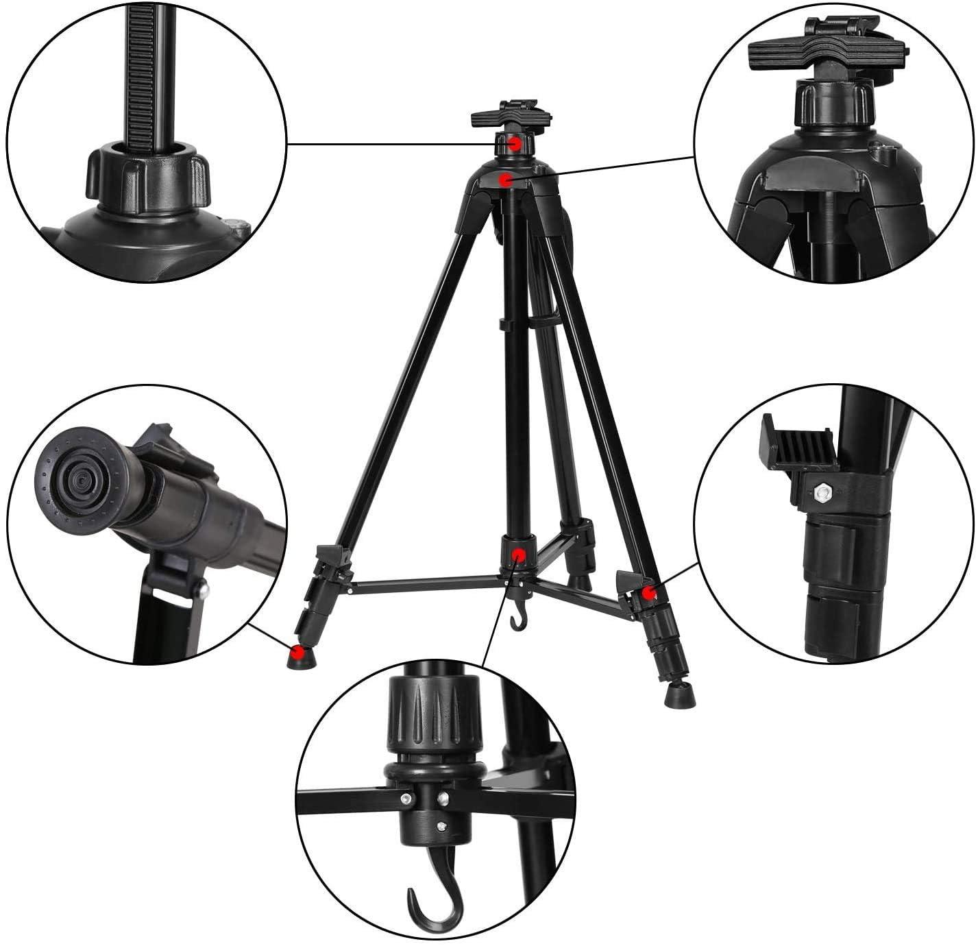 Easel Stand IMAGE Aluminum Metal Tripod Field Easel Adjustable Height 21 to 66 Inches Lightweight and Durable Artist Easel with Portable Bag for Floor/Table-Top Drawing and Displaying