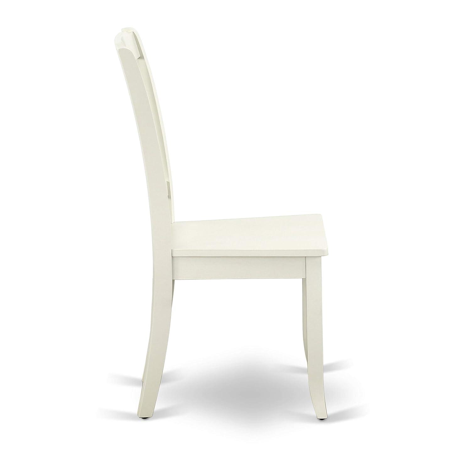 East West Furniture Vancouver 7-piece Wood Dining Table and Chair Set in White