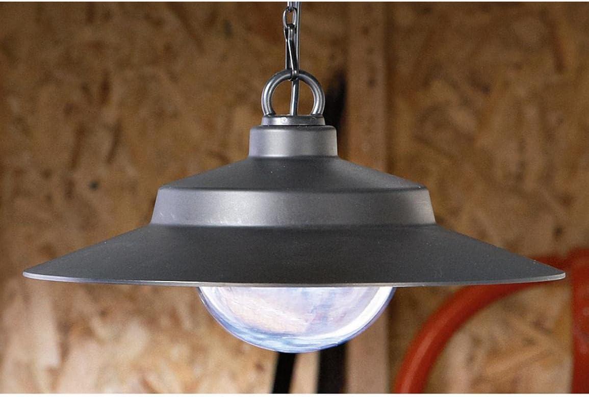 Black Glass LED Solar-Powered Indoor/Outdoor Hanging Light